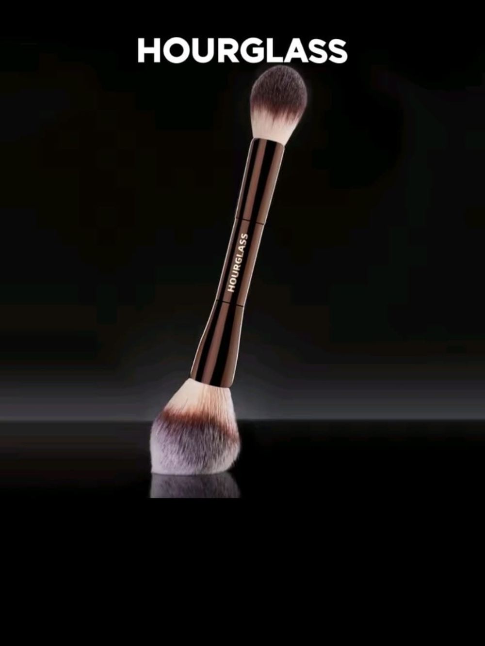 Hourglass Dual-Ended Powder & Blush Brush - Black/Bronze